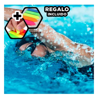 PACK3 GORRO DE NATACION EN NEGRO Y+BANDERITAS ADHESIVAS