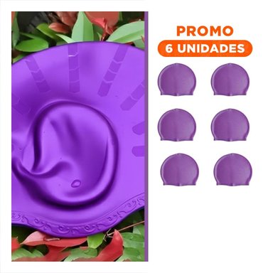 PACK6 GORRO DE NATACION PARA PISCINA CON DISEÑO SEGURO