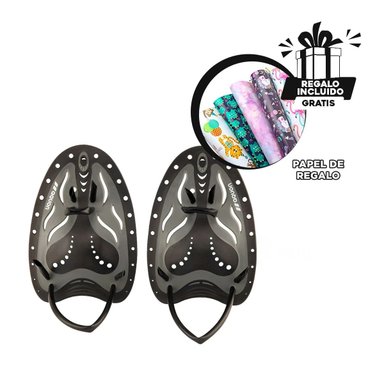 PACK6 GUANTE COMODO PARA NADAR EN NEGRO Y+LIGAS DE REGALO