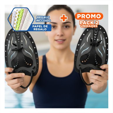 PACK2 IMPLEMENTO ACUATICO PARA NATACION CON ENFOQUE EN FUERZA Y+PAPEL REGALO