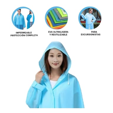 CHAQUETA IMPERMEABLE PARA NINOS Y NINAS CON CAPUCHA PROTECTORA - 3