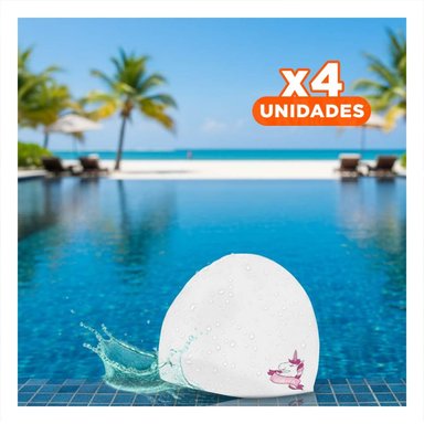 PACK4 ELEMENTO COMODO PARA USO PROLONGADO EN PISCINA INFANTIL CON GORRO FLEXIBLE