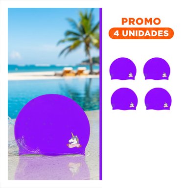 PACK4 GORRO INFANTIL PARA USO DIARIO EN PISCINA Y+REGALO STICKER