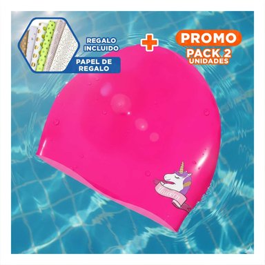 PACK2 ACCESORIO PARA NATACION INFANTIL CON IMAGEN UNICORNIO Y+PAPEL REGALO