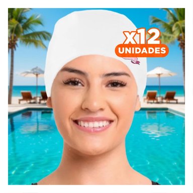 PACK12 ELEMENTO DE APOYO PARA ENTRENAMIENTO ACUATICO INFANTIL CON GORRO BLANCO