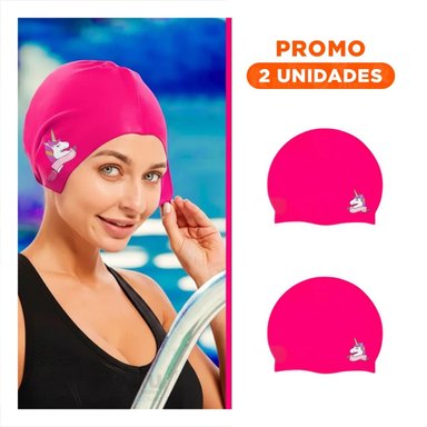 PACK2 GORRO DE SILICONA PARA PISCINA CON DISENO LLAMATIVO