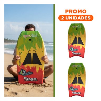 PACK2 ACCESORIO BODYBOARD 42 PULGADAS MULTICOLOR PARA OLAS CON ESTRUCTURA LIGERA