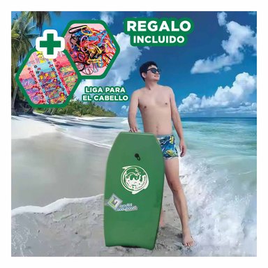 PACK2 FLOTADOR CON AGARRE EN TONO VERDE Y+LIGAS DE REGALO