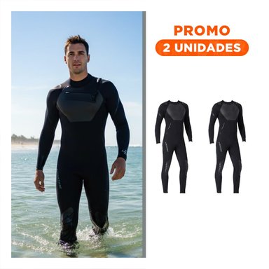 PACK2 PRENDA DE NEOPRENO HOMBRE CON PECHO Y BRAZO 3,3MM NEGRO TALLA M