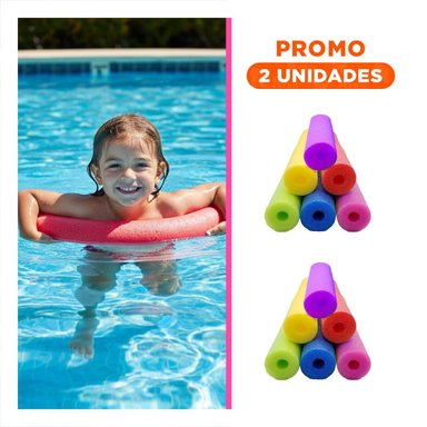 PACK2 ROLLO DE ESPUMA FLOTANTE PARA NADAR DE 1,50 M DIVERSION EN PISCINA
