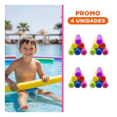 PACK4 APOYO DE ESPUMA FLOTANTE PARA NADAR DE 1,50 M PARA JUEGOS ACUATICOS Y+REGALO STICKER