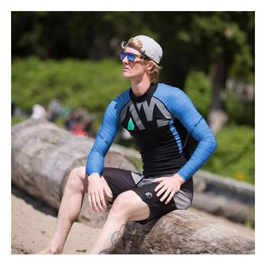 PACK4 POLO ELASTICO NAILON HOMBRE EN TALLA L EN AZUL