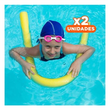 PACK2 ROLLO DE ESPUMA FLOTANTE PARA NADAR DE 1,50 M PARA JUEGOS DE AGUA Y+REGALO STICKER