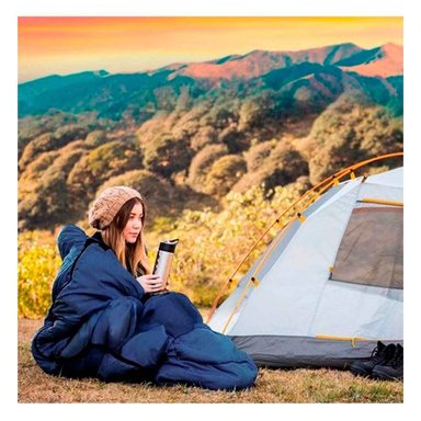 PACK5 BOLSA DE DORMIRCOMODO Y DESMONTABLE DELGADA EN AZUL