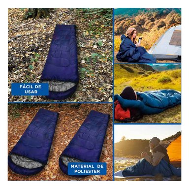 PACK3 BOLSA CAMA PARA FRIO EN AZUL Y+BANDERITAS ADHESIVAS - 4