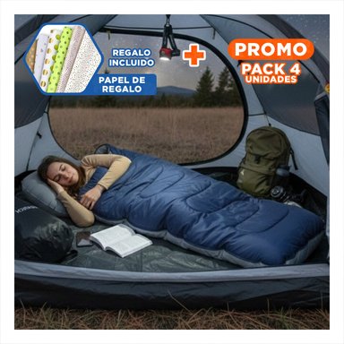 PACK4 BOLSA DE DORMIR PARA ACTIVIDADES DE CAMPING EN FRIO Y+PAPEL REGALO