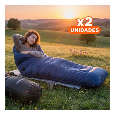 PACK2 COBERTOR DE DORMIR TERMICO PARA CAMPING Y+REGALO STICKER