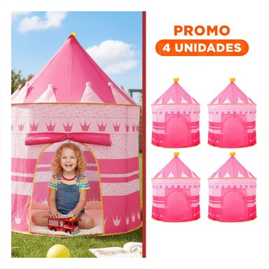 PACK4 TOLDO PORTATIL DE NIÑA DE CAMPO MG-LZ801 ROSADO PARA DIVERSION Y+REGALO STICKER