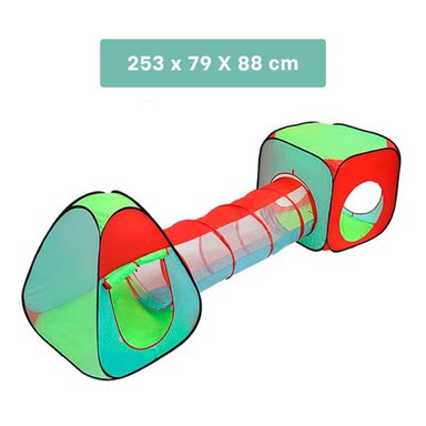 PACK5 CARPA TUNEL CAMPO DE 3 PIEZAS 253X79X88CM MULTICOLOR - 5