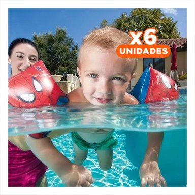 PACK6 BRAZALETES INFANTILES FLOTADOR PARA JUEGOS EN AGUA CON NINOS Y+REGALO STICKER
