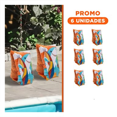 PACK6 PULSERAS ANIMALES ACUATICOS TIBURON 32102 PARA JUEGOS ACUATICOS INFANTILES