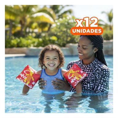 PACK12 MANGUITOS INFANTILES ANIMALES ACUATICOS TORTUGA ROJO PARA DIVERSION