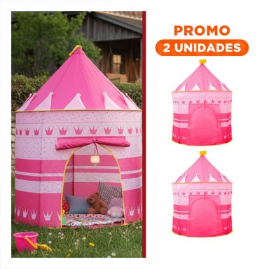 PACK2 CARPA PORTATIL DE NIÑA DE CAMPO MG-LZ801 ROSADO PARA ACTIVIDADES AL AIRE LIBRE
