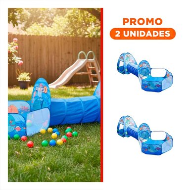PACK2 CARPA COMPACTA DE NIÑO DE CAMPO 3 PIEZAS MG-16335 EB CELESTE PARA DIVERSION