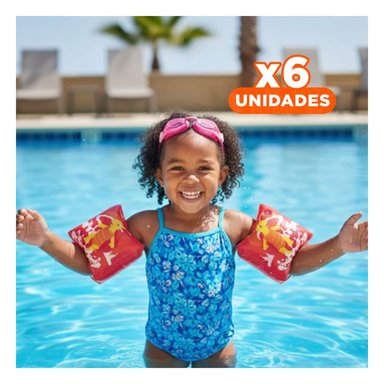 PACK6 BRAZALETES INFANTILES ANIMALES ACUATICOS TORTUGA ROJO PARA JUEGOS Y+REGALO STICKER