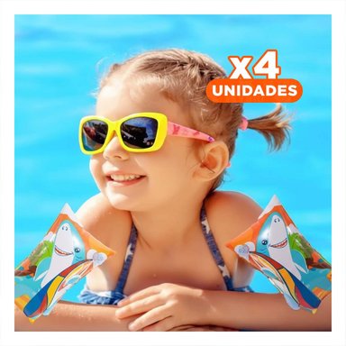 PACK4 MANGUITOS ANIMALES ACUATICOS TIBURON 32102 PARA JUEGOS INFANTILES SEGUROS