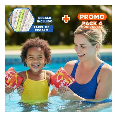 PACK4 MANGUITOS ANIMALES ACUATICOS TORTUGA ROJO PARA ACTIVIDADES INFANTILES Y+PAPEL REGALO