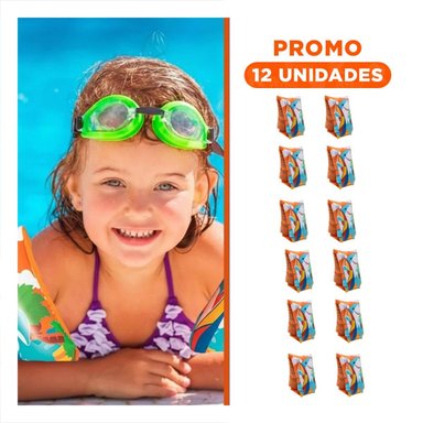 PACK12 PULSERAS INFANTILES ANIMALES ACUATICOS TIBURON 32102 PARA USO SEGURO Y+REGALO STICKER