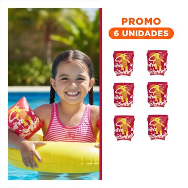 PACK6 AROS ANIMALES ACUATICOS TORTUGA ROJO PARA DIVERSION EN AGUA