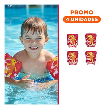 PACK4 FLOTADORES ANIMALES ACUATICOS TORTUGA ROJO PARA JUEGOS SEGUROS Y+REGALO STICKER