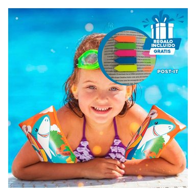 PACK12 BRAZERAS FACIL DE USAR TIBURON Y+BANDERITAS ADHESIVAS