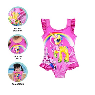 PACK3 ROPA COMODA DE PISCINA EN FUCSIA Y+REGALO AGENDITA
