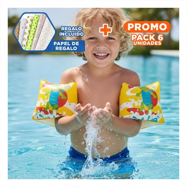 PACK6 PULSERAS ANIMALES ACUATICOS TORTUGA 32043 PARA MOMENTOS RECREATIVOS Y+PAPEL REGALO