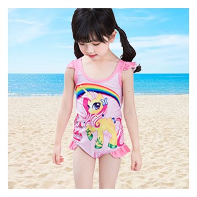 PRENDA DE NATACION PARA NINAS COLOR ROSADO CON AJUSTE SUAVE