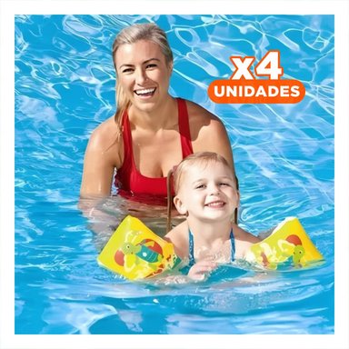 PACK4 BRAZALETES ANIMALES ACUATICOS TORTUGA 32043 PARA DIVERSION EN PISCINA CON AMIGOS