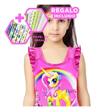 PACK5 ROPA INFANTIL FEMENINO EN FUCSIA Y+PAPEL DE REGALO