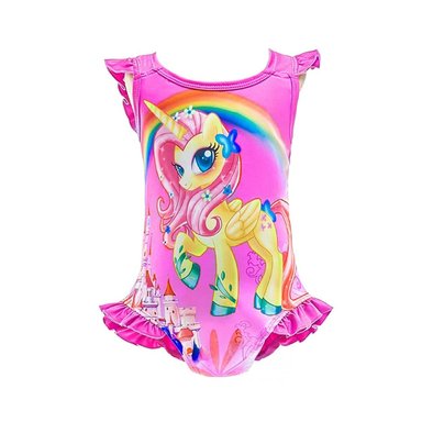PACK4 VESTIMENTA DE NATACION INFANTIL PARA NINAS FUCSIA PARA EL AGUA Y+PAPEL REGALO - 3