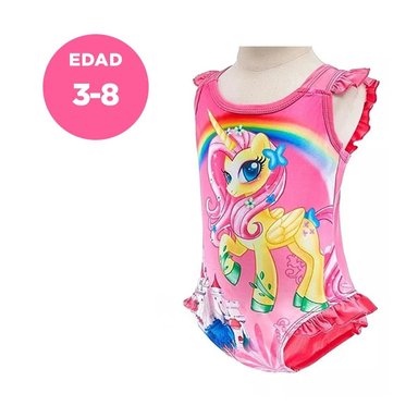 PACK4 VESTIMENTA DE NATACION INFANTIL PARA NINAS FUCSIA PARA EL AGUA Y+PAPEL REGALO - 4
