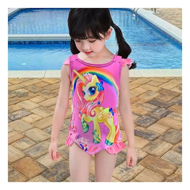 PACK5 ROPA DE NATACION PARA NIÑAS MG-5101 EB DE COLOR FUCSIA