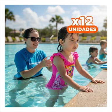 PACK12 BANADOR DE NATACION INFANTIL PARA NINAS FUCSIA PARA USO ACUATICO