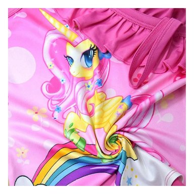 TRAJE DE NATACION PARA NINAS COLOR FUCSIA LIGERO PARA ACTIVIDADES EN EL AGUA Y+LIGAS REGALO