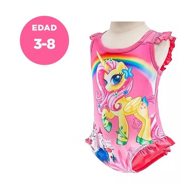 PACK12 TRAJE DE BAÑO PARA CHICAS EN FUCSIA Y+LIGAS DE REGALO - 5