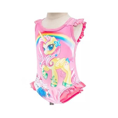TRAJE DE BAÑO PARA PEQUEÑAS EN ROSADO Y+GIFT STICKERS