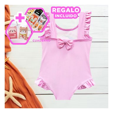PACK6 ROPA COMODA DE NATACION TONO ROSADO Y+REGALO AGENDITA