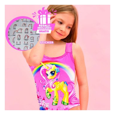 PACK5 ROPA PARA PEQUEÑAS PARA NADAR FUCSIA Y+REGALO STICKERS