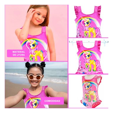 CONJUNTO DE BAÑO ANIÑADO EN FUCSIA Y+BANDERITAS ADHESIVAS - 3